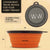 The grey silicone collapsible travel pet bowl pictured in the top right, in writing in the top left it says "Convenient travel bowls for your furry friends".  The writing in the middle says "Available in grey and orange (sold separately).  There is an unfolded orange silicone collapsible pet bowl at the bottom with the measurements 5 inches wide by 2 inches tall, as well as 14 ounces in the middle, indicating how much liquid it can hold.